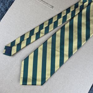 Brooks Brothers 346 Tie Men’s 57” x 3.5” Silk Gold Green Stripes